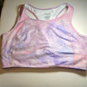 Torrid Pastel Pink and Lavender Sports Bra (NWOT)